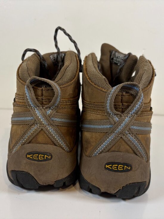 Keen Targhee II Hiking Boots Womens Size 8 Brown Blue Leather Waterproof - Picture 4 of 6